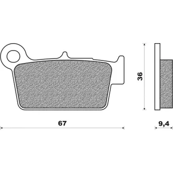Brzdová destička brzdové destičky (směs OFF ROAD DIRT RACE SINTERED) NEWFREN (2 ks v balení) M502-709