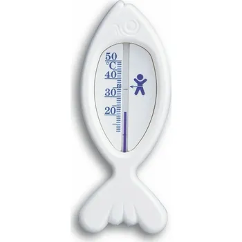 Domácí teploměr TFA 14.3017.02 - teploměr na měření teploty vody ve tvaru ryby - bílý