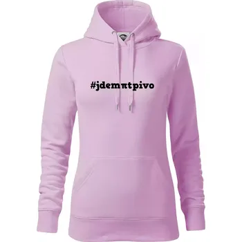 Dámská mikina Jdem pít pivo - Mikina dámská Cape s kapucí - XS ( Orchid )