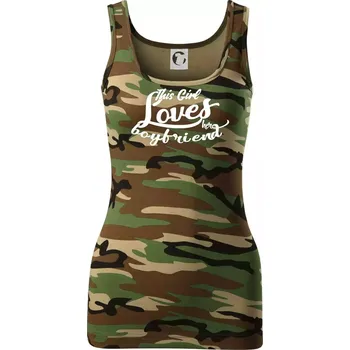 This Girl Loves her Boyfriend - Dámské Maskáčové tílko - 2XL ( Hnědý maskáč )