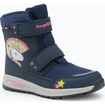 Dívčí obuv Juniorské sněhule KangaROOS K-MJ Edison EV RTX SL dk navy / daisy pink
