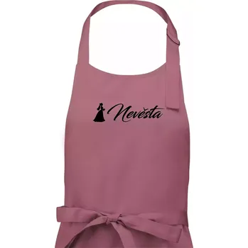 Kuchyňská zástěra Nevěsta psací - Dámská zástěra na vaření - Univerzální velikost ( Starorůžová )