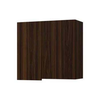 Kuchyňská skříňka SIHR - 8 horní skříňka, 2-dveřová, rohová, pravá, 750x800x300, ořech královský