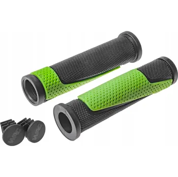 grip Gripy / rukojeti na kolo Wag Double D, černo-zelené, 125 mm