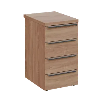 Zásuvkový kontejner SIKC - 61 kontejner přístavný, 4-zásuvkový, deska 36 mm, centrální zámek, dub bardolino