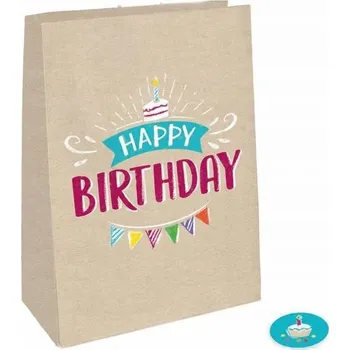 Dárková taška VŠE NEJLEPŠÍ K NAROZENINÁM hnědá