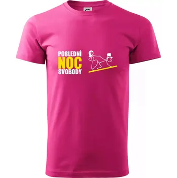 Poslední noc - Klasické pánské triko vyšší gramáže - XS ( Purpurová )