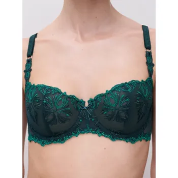 Souprava dámského spodního prádla Podprsenka bardotka CHANTELLE (2605-23), Velikost 85E, Barva tmavě zelená