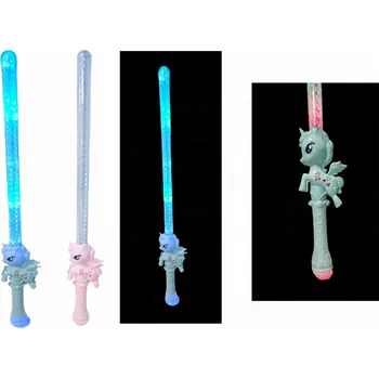 Dětská zbraň SVĚTELNÝ MEČ JEDNOROŽEC SE ZVUK SVÍTÍCÍ MEČE 70CM 2 BARVY E2460 EMAJ