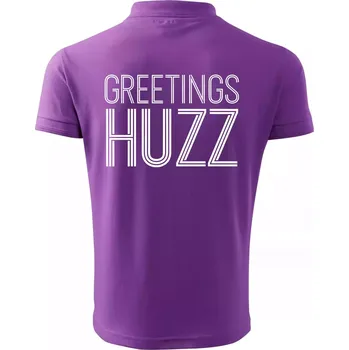 Pánská košile Greetings HUZZ - Polokošile pánská Pique Polo 203 - 2XL ( Fialová )