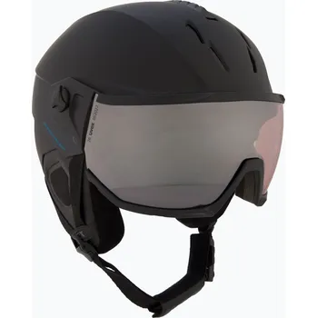 Lyžařská helma UVEX Instinct Visor PRO V black matt/silver/silver