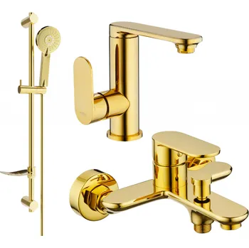 Vodovodní baterie Mexen Milo DF40 vanová sada, zlatá - 713053DF40-50 Bateriové soupravy