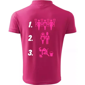 Pánská košile Před a po žena - Polokošile pánská Pique Polo 203 - L ( Purpurová )