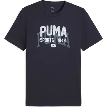 Pánské Tričko s krátkým rukávem PUMA GRAPHIC VARSITY TEE 68803516 – Tmavě modrá S