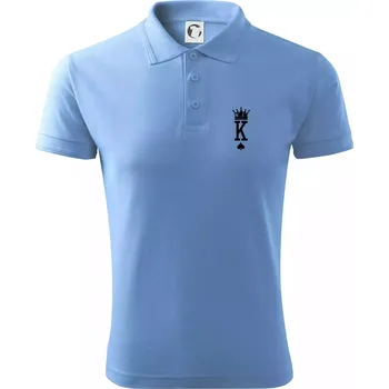 Pánská košile King & Queen logo na prso - Polokošile pánská Pique Polo 203 - 3XL ( Pyžamově modrá )