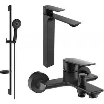 Vodovodní baterie Mexen Alexa DS40 vanový set, černý - 71213DS40-70 Bateriové soupravy