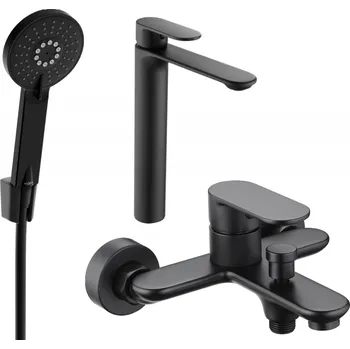 Vodovodní baterie Mexen Milo R40 vanová souprava, černá - 71313R40-70 Bateriové soupravy