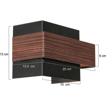 Lampička Steinhauer LED nástěnné světlo Muro 3368, vzhled dřeva, nahoru/dolů, G9, 2 700 K barva dřeva 2 x 3 W LED - Doprava zdarma
