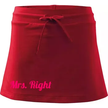 Dámská sukně Mrs Right - Sportovní sukně - two in one - S ( Červená )