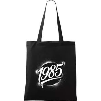 Nákupní taška Narozeninovy ročník graffiti 1985 - Taška bavlněná - 42 x 38 cm ( Černá )