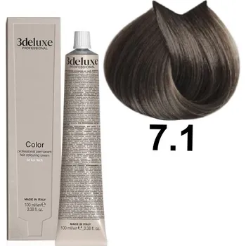 Barva na vlasy 3DELUXE PROFESSIONAL BARVA NA VLASY S ARGANOVÝM OLEJEM 7.1 100 ML