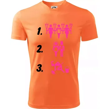 Chlapecké tričko Před a po žena - Dětské triko sportovní (dresovina) - 122 cm/6 let ( Neon mandarine )