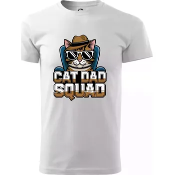 Cat dad squad - Triko extra velké (5-8XL) - 7XL ( Bílá )