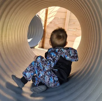 Dívčí kalhoty Yháček Softshellové kalhoty Yháček, jarní, Stavební stroje Velikost: 92