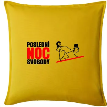 Polštář Poslední noc - Polštář 50x50 - 50x50 - Pouze potah ( Žlutá )