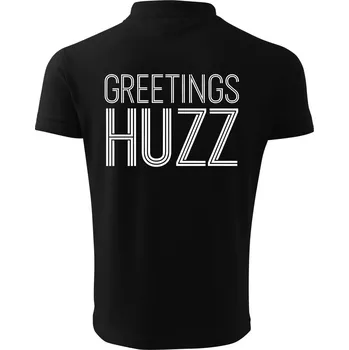Pánská košile Greetings HUZZ - Polokošile pánská Pique Polo 203 - M ( Černá )