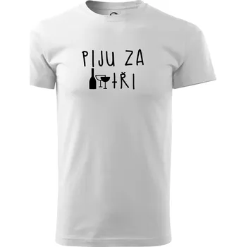 Jím za dva / Piju za tři - Triko extra velké (5-8XL) - 6XL ( Bílá )