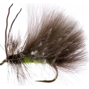 Umělá nástraha Chrostík s hustým vrstveným CDC křidélkem zelený, vel. 14