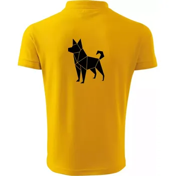 Pánská košile Origami pes z boku - Polokošile pánská Pique Polo 203 - 3XL ( Žlutá )