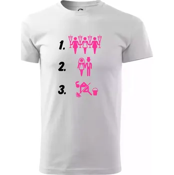 Pánské tričko Před a po žena - Triko extra velké (5-8XL) - 7XL ( Bílá )