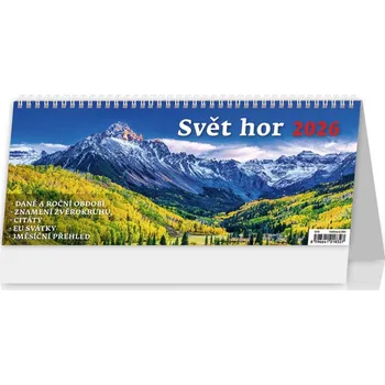 Kalendář Kalendář stolní obrázkový - Svět hor / S50