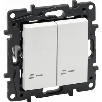 vypínač Dvojitý vypínač Klasik, Zápustný Legrand bílý 863115