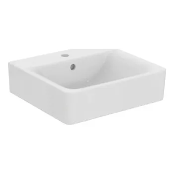 Umyvadlo Ideal Standard Connect - Umyvadlo CUBE 500x460 mm, s přepadem, 1 otvor pro baterii, bílá E713801