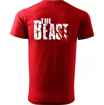 The Beast - Klasické pánské triko vyšší gramáže - 2XL ( Červená )