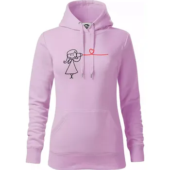 Dámská mikina Láska telefon - Mikina dámská Cape s kapucí - XS ( Orchid )