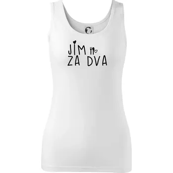 Dámské tričko Jím za dva / Piju za tři - Dámské tílko - XL ( Bílá )