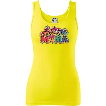 Dámské tričko Autism máma - Dámské tílko - M ( Citrónová )