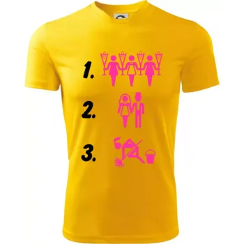 Chlapecké tričko Před a po žena - Dětské triko sportovní (dresovina) - 134 cm/8 let ( Žlutá )