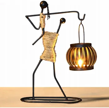 Obraz Svícen z kovaného železa, unikátní tvar, figurka B