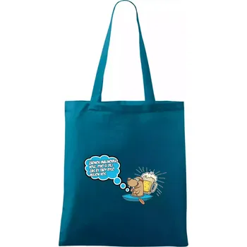 Žádnou malinovku, ale pivo - Taška bavlněná - 42 x 38 cm ( Petrolejová )