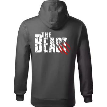Pánská mikina The Beast - Mikina pánská Cape s kapucí - 5XL ( Tmavá břidlice (šedá se zeleným nádechem) )