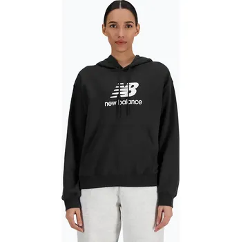 Dámská mikina Dámská mikina New Balance French Terry Stacked Logo Hoodie black