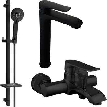 Vodovodní baterie Mexen Pecos DQ40 vanová sada, černá - 72713DQ40-70 Bateriové soupravy