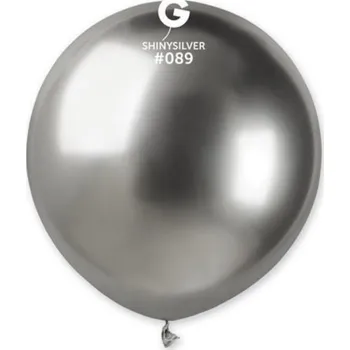 Party dekorace Latexový balonek Gemar Chrom stříbrný 48 cm