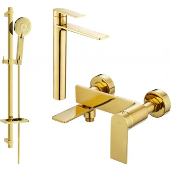 Vodovodní baterie Mexen Zero DQ40 vanová sada, zlatá - 7113DQ40-50 Bateriové soupravy