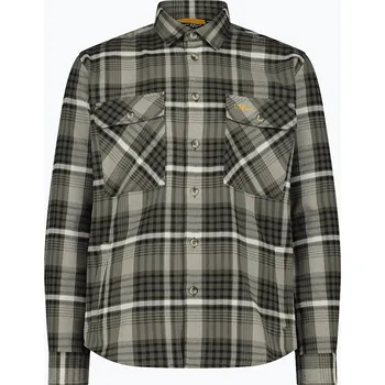 Pánská móda Pánská košile CMP 34S2717 olive / nero / bianco